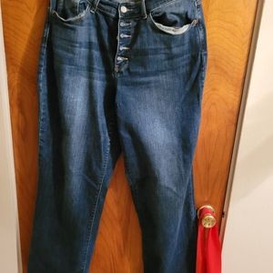 Judy Blue Wide Leg Button Fly Jeans Size 16